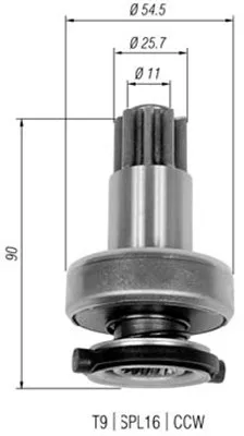 Produktbild von MAGNETI MARELLI 940113020327 Anlasser-Ritzel AMB0327