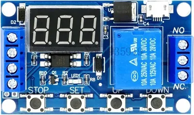 Image de Rosfix Module Relais Temporisé USB-C – 6 – 20 V/5 V, 10 A 230 V CA, Minuterie 0 – 999 Min, Déclencheur, Affichage Numérique | Automatisation
