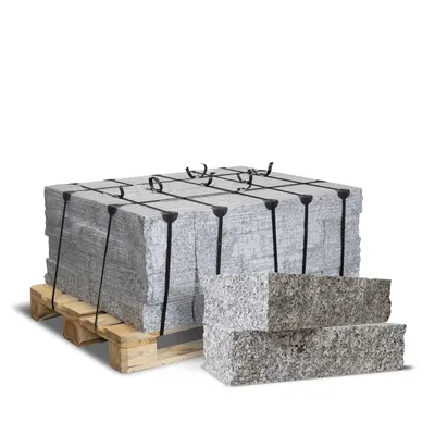 Produktbild von Galamio Granit Randsteine 40*20*10 » gesägt & gebrochen « 900kg