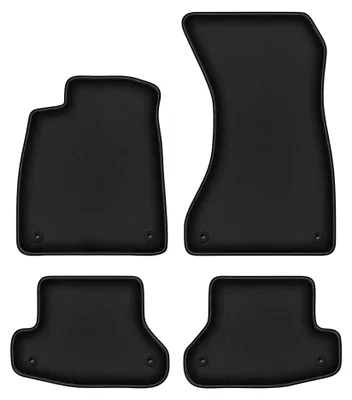 Image de Tapis de sol en moquette pour Audi A5 F53 2016- (coupé) – jeu 4 pièces, noirs, sur mesure – Wielganizator DURBAN