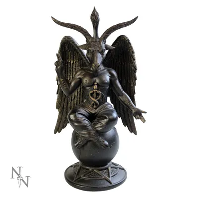 Produktbild von Antik Look Baphomet Figur mit Flügel & Ziegenkopf