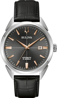 Zdjęcie produktu dla Bulova 96B422 Męski zegarek automatyczny Sutton w kolorze czarnego/różowego złota