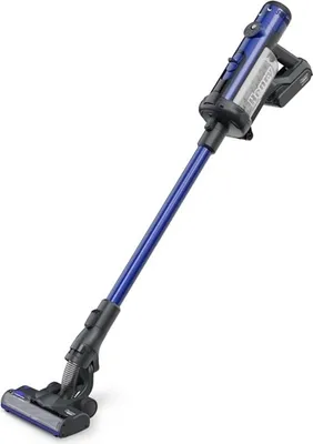 A blue and silver Henry Quick Pet vacuum cleaner is shown against a white background.