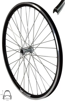 Produktbild von REDONDO 26 Zoll E-Bike Vorderrad Laufrad 4D Felge Shimano HB-T3000 Nabe Schwarz