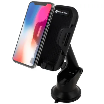 Immagine prodotto di Forcell supporto per smartphone da 47 a 95 mm, supporto a ventosa a 360° - nero