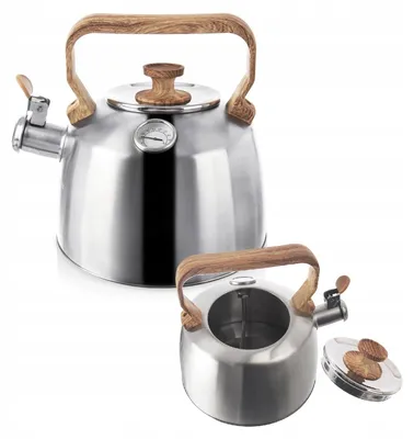 Produktbild von Orion Stahlkessel mit Pfeife und Thermometer für Induktion Silber 3,2L