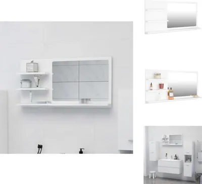 Obrázek produktu pro vidaXL Koupelnové zrcadlo bílé 90x10,5x45 cm materiál na bázi dřeva - Koupelnové doplňky