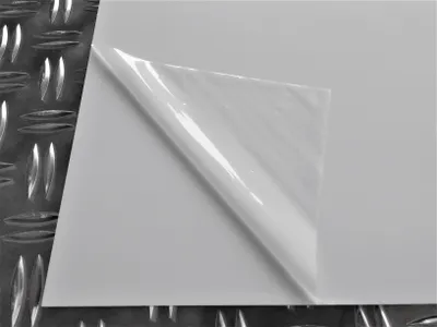Produktbild von B&T Metall Acrylglas weiß durchgefärbt Platte 3,0 mm stark Kunststoffplatte PMMA weiß beidseitig mit Schutzfolie versehen Zuschnitt auf Maß bis Größe DIN A4 210x297mm