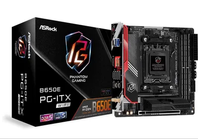 Produktbild von Asrock B650E PG-ITX WiFi, AMD, Sockel AM5, AMD Ryzen 7000 Series, DDR5-SDRAM, 64 GB, DIMM