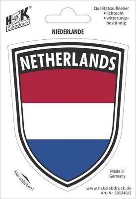 Produktbild von PVC Aufkleber - NETHERLANDS - Niederlande - 301240/2 - Gr. ca. 7,9 x 10 cm