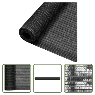 Produktbild von The Living Store Zaunblende Anthrazit 1x25 m HDPE 195 g/m²