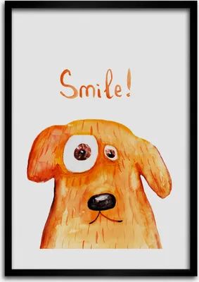 Produktbild von Bild - Bilderrahmen - Foto - 70 cm x 100 cm - MDF - Rahmen - Wandkunst - Hund