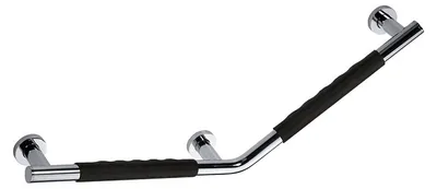 Obrázok produktu pre Madlo lomené135° Bemeta Omega pravé 680 mm chróm/čierna guma
