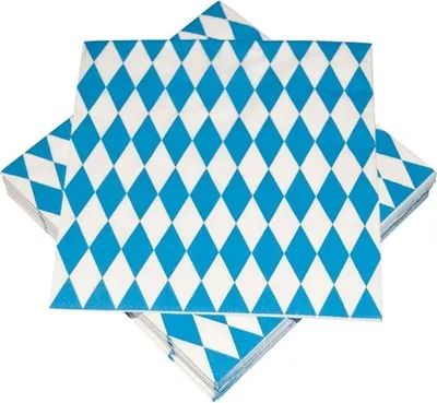 Produktbild von Papierservietten 3-lagig mit Rauten-Design 100 Stück 33x33 cm