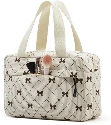 Image de Grande trousse de voyage en velours côtelé pour femme