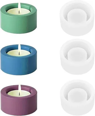 Produktbild von Silikon Gietvorm für Kerzenständer - DIY Beton Haltersatz - Wohnaccessoire und Neujahrsgeschenk