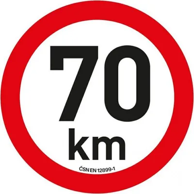 Produktbild von Aufkleber Geschwindigkeitsbegrenzung 70 km/h (20 cm)