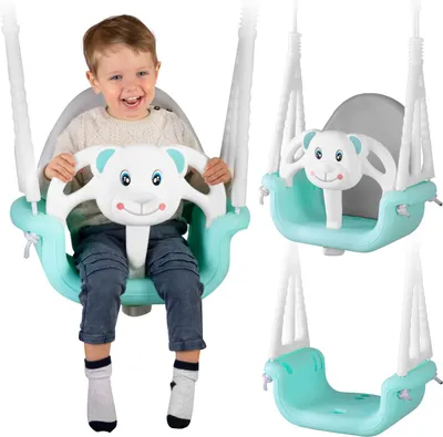 Produktbild von Ricokids 3-in-1 Teddybär-Eimerschaukel, Türkis
