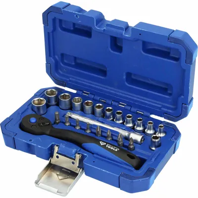 Zdjęcie produktu dla BRILLIANT TOOLS Zestaw kluczy nasadowych 1/4" 23 szt. - BT020023