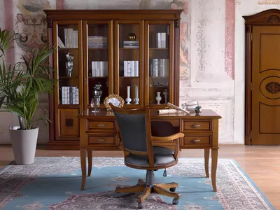 Immagine prodotto di Set ufficio scrivania sedia direzionale completo ufficio ufficio barocco rococò 2 pezzi nuovo