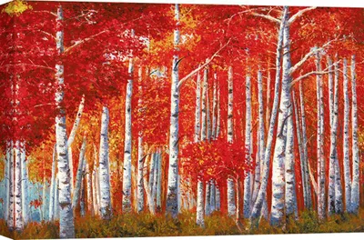 Productafbeelding van Canvas schilderij – Angelo Masera, Bomenlandschap – 80x60 cm