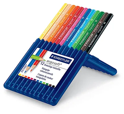 Zdjęcie produktu dla Kredki ołówkowe STAEDTLER ergosoft, pudełko 12 sztuk - wielokolorowe - 12 szt