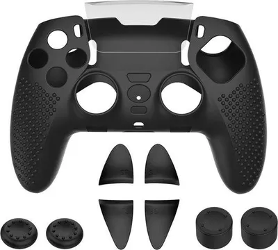 Produktbild von Famanu PS5 Controller Anti-Rutsch Silikonhülle - Schutzhülle mit Daumengriffkappen