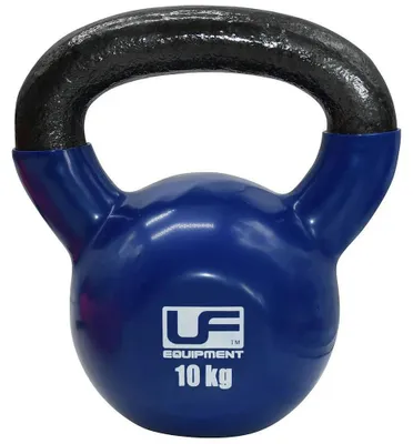 Produktbild von Urban Fitness Kettlebell Blau - Gusseisen 10kg Fitness Gewicht