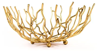 Produktbild von Runde Aluminiumschale in Goldfarbe mit einem Durchmesser von 35,6 cm