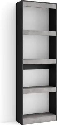 Image de COZY Étagère Bibliothèque, 60x25x186cm, Salon, Salon, Bureau, Ciment