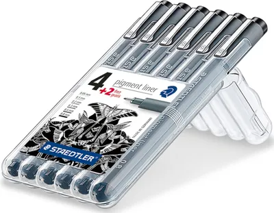 Obrázok produktu pre STAEDTLER Finliner 308 SB6P čierny 6 ks/balenie