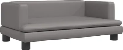 Zdjęcie produktu dla vidaXL Sofa dziecięca szara 80x45x30 cm imitacja skóry