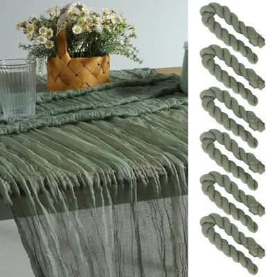 Immagine prodotto di Tovagliette decorative plissettate per tavolo, set da 6, 300 x 90 cm, in poliestere
