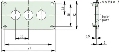 Produktbild von Eaton M22-E4, Montageplatte, Grau