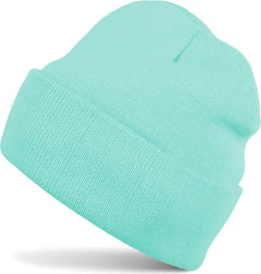 Produktbild von styleBREAKER Uni Beanie Mütze einfarbig | Klassische Feinstrick Winter Strickmütze mit breitem Umschlag | Elastische Beanie in vielen Farben für Damen und Herren