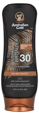Produktbild von Australian Gold Instant Bronzer Lotion Sunscreen SPF30