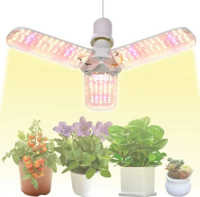 Obrázek produktu pro LED lampa na rostliny s plným spektrem skládací, LED rostoucí lampa E27, rostoucí lampa na rostliny pro skleníkové rostliny (sluneční světlo)