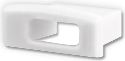 Produktbild von ISOLED Endkappe EC36W weiß für Profil SURF12 BORDERLESS FLAT in Verbindung mit COVER3, mit Kabeldurchfür.