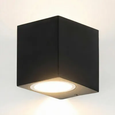 Produktbild von Grafner® Aluminium Wandlampe 37SQWB Wandleuchte Lichtschein Down/Unten in schwarz