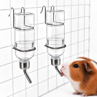 Productafbeelding van Waterfles voor kleine huisdieren, 350 ml, 2 stuks, lekvrij, geschikt voor kooien