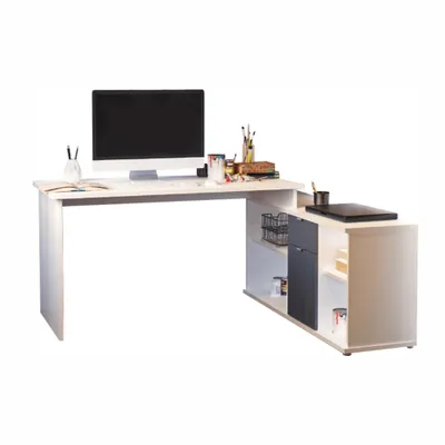 Produktbild von Kondela Ecke PC-Tisch Dalton 2 Neue L/P - weiß grau