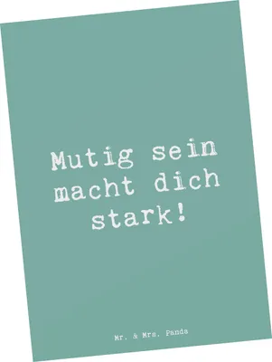 Produktbild von Mr. & Mrs. Panda Ansichtskarte Spruch Angst überwinden - Meeresbrise - Geschenk, Zuversicht, Ansichtskarten, Stärke, Grußkarte, Mutig sein, Mut, Fotokarte, Inspiration