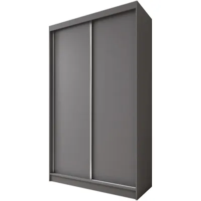 Produktbild von BEAUTYSOFA | Kleiderschrank MARIO II 120 cm Graphite – Moderner Schrank ohne Spiegel, mit Schiebetüren und Schubladen, Minimalistisches Design