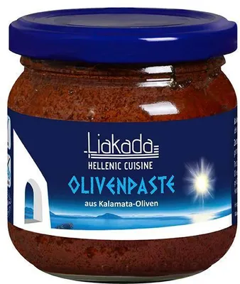 Produktbild von Liakada Olivenpaste aus Kalamata-Oliven  180 G Glas  Würzig Vegan Glutenfrei