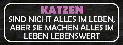 Produktbild von vianmo Holzschild 10x27 cm Katzen nicht alles im Leben aber Tier Haustier