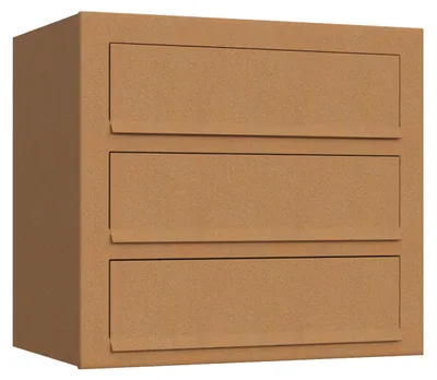 Produktbild von Wandbriefkasten Cube for Three in Rost