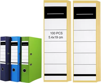 Produktbild von Rugetiketten für Ordner, 19 x 5,4 cm, 100 Stück, für die Organisation