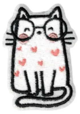 Bügelpatch Katzenmotiv, 100% Polyester, für Kleidung & Taschen