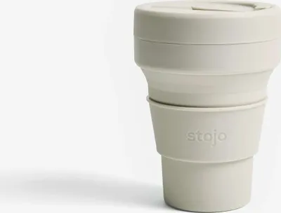 Produktbild von Pocket Cup, Hafer - 355 ml - Trinkbecher - Kaffeebecher - Beige - faltbar | Stojo