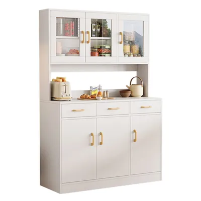 Produktbild von TWSOUL Küchenbuffet Modernes Sideboard, Kommode mit drei Schubladen und drei Türen 100*30*172CM